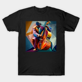 Abstract Art - a man playing cello, JAZZ man T-Shirt